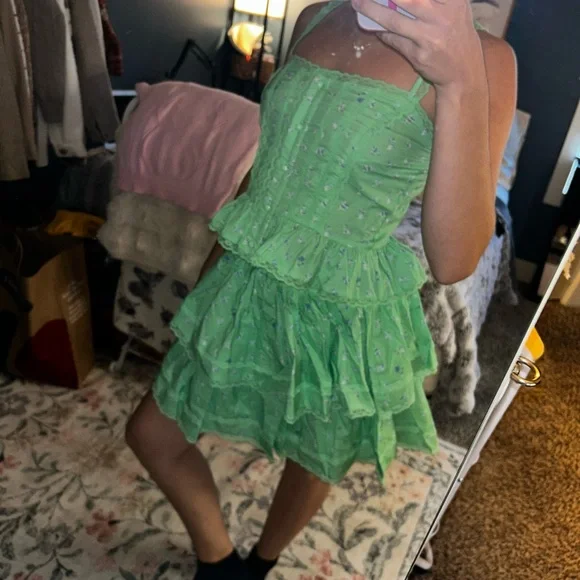 MABLE tropical tea party ruffled skirt set small - Picture 2 of 5